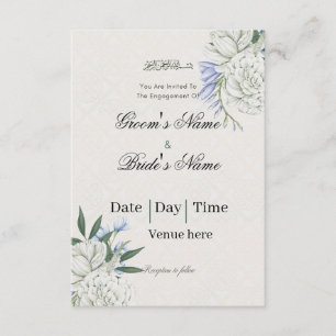 Convite de Noivado Islâmico Floral Elegante