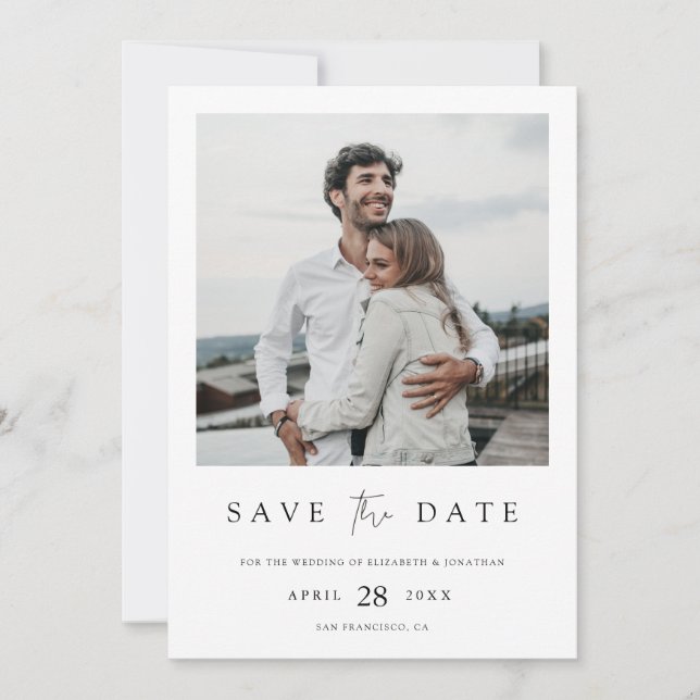 Convite de Noivado para Salvar a Data de Casamento (Frente)