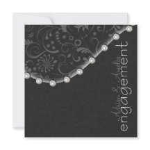 Convite de Noivado Pérola Quadrada