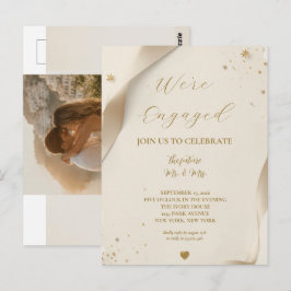 Convite de Noivado Personalizado Elegante em Doura