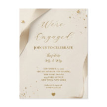 Convite de Noivado Personalizado Elegante em Doura