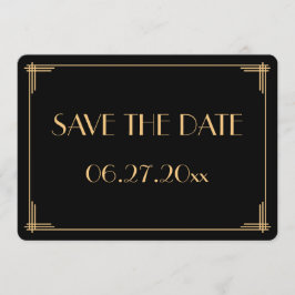 Convite de Noivado Redondo Great Gatsby Art Deco S