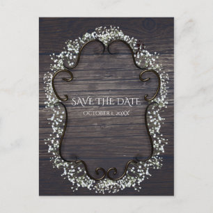 Convite de Noivado Rústico Country Western com Res