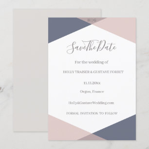 Convite de Noivado Save The Date Casamento Azul Ma