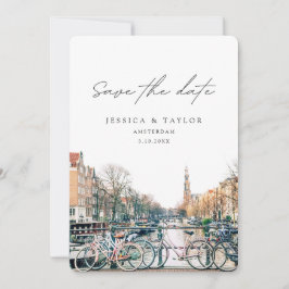 Convite de Noivado Save the Date de Amsterdã