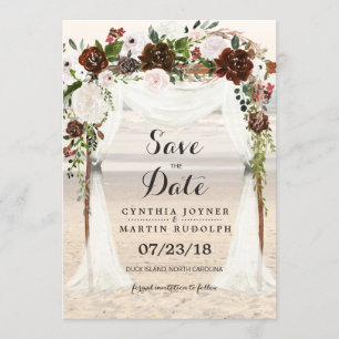 Convite de Noivado Save the Date de Casamento na Á