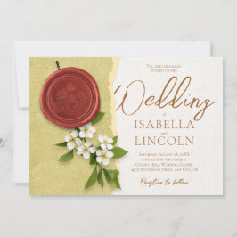 Convite de Noivado Selo Vermelho