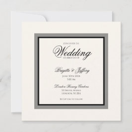 Convite de Noivado Simples Moderno em Script