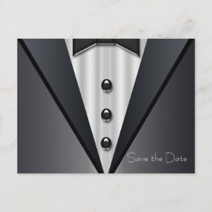 Convite de noivado Smoking e Vestido Save The Date
