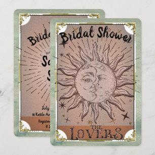 Convite de Noivado Tarot de Amantes Dualidade Sol 