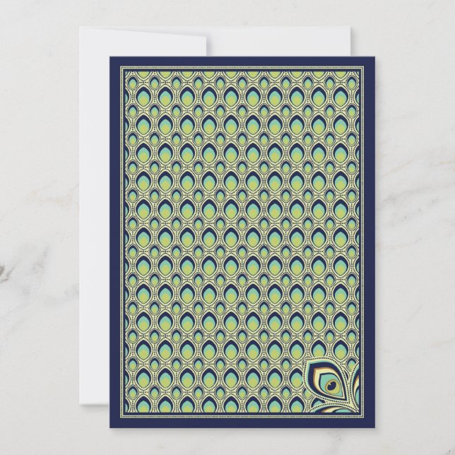 Convite de Nouveau do pavão (marinho) (Frente)