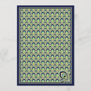 Convite de Nouveau do pavão (marinho)