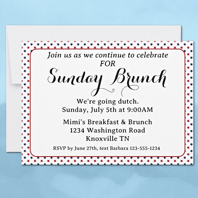 Convite de Orçamento 250 Anos América Brunch de Do (Criador carregado)