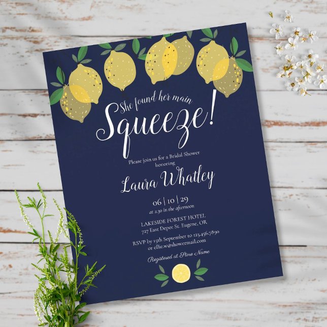 Convite de Orçamento de Chá de Panela Limão Azul e (Criador carregado)