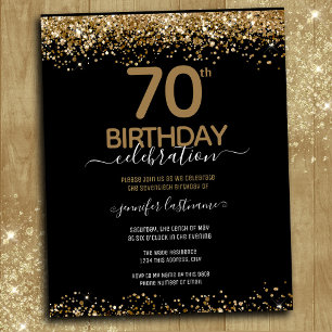 Convite de Orçamento de Festa de aniversário 70