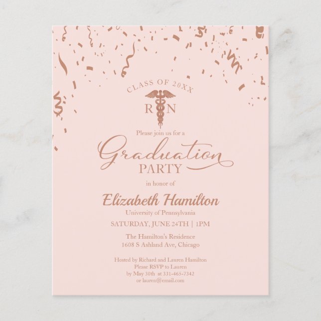 Convite de Orçamento de Festa de Formando Escolar  (Frente)