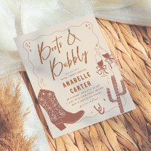 Convite de Orçamento para Chá de Noiva Boots and B