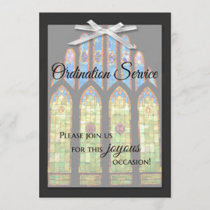 Convite de Ordenação - Vidro de Mancha