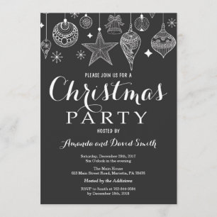 Convite de Ornamento para Festa de Natal