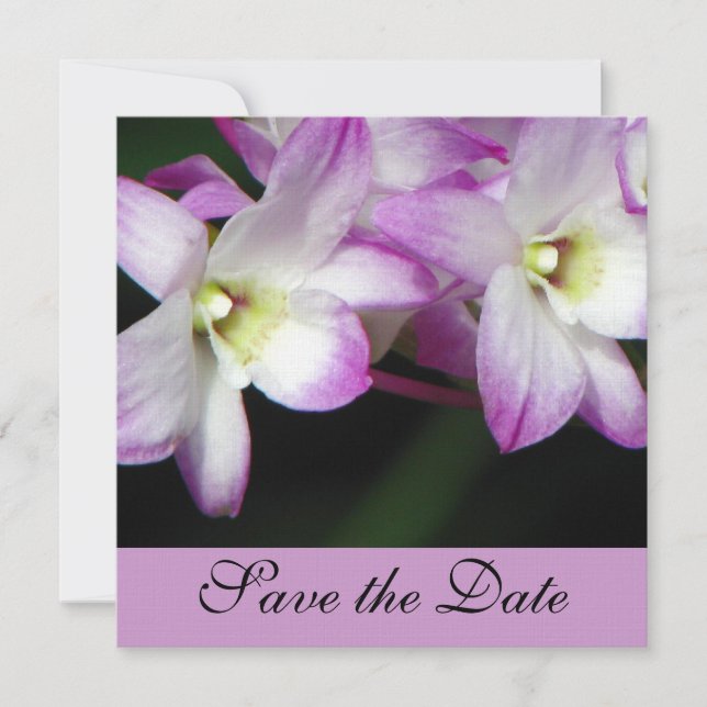 Convite de Orquídeas para Salvar a Data (Frente)