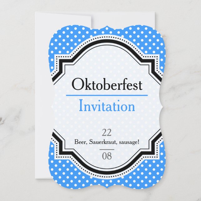 Convite de Otkoberfest com Pontos Polka (Verso)