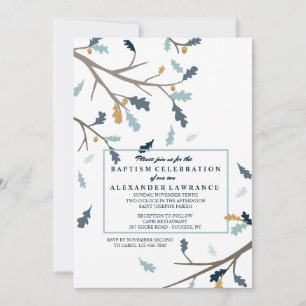 Convite de outono Azul