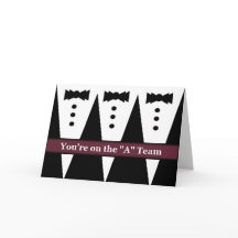 Convite de Padrinho ENGRAÇADO com Três Tuxedos