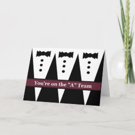 Convite de Padrinho ENGRAÇADO com Três Tuxedos