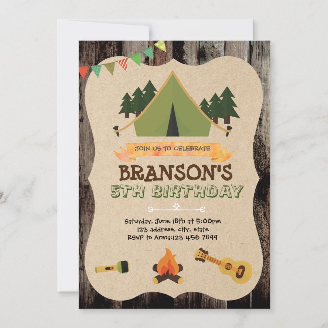 convite de palavra de acampamento (Frente)