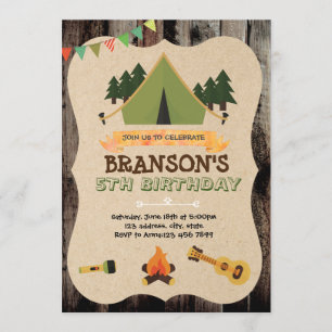 convite de palavra de acampamento