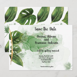 Convite de Palma Tropical Salve a Data