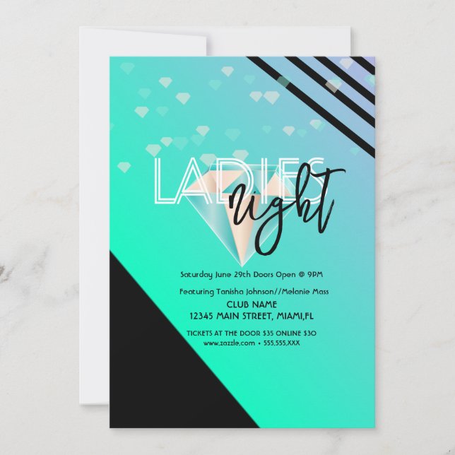 Convite de Panfleto do Bar do Clube Noturno Bright (Frente)