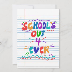 Convite de Papel Avulso School’s Out