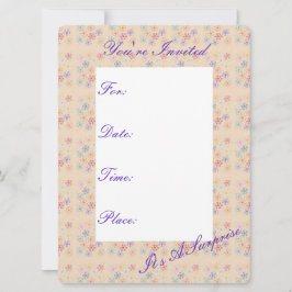 Convite de papel florido damasco bonito