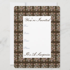 Convite de papel florido de chocolate bonito