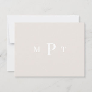 Convite de Papelaria Pessoal Monograma Elegante