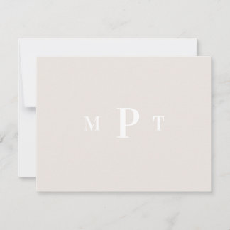 Convite de Papelaria Pessoal Monograma Elegante