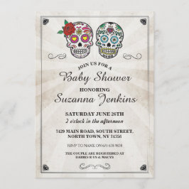 Convite de Parte chá de fraldas do Crânio de Açúca