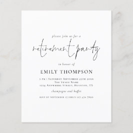 Convite de Parte de Retirada de Script Minimalista