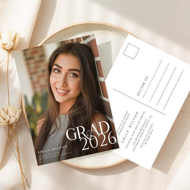 Convite de Partida de Formatura com Foto Moderna e (Criador carregado)