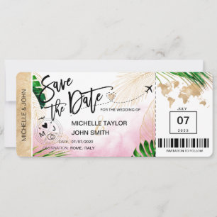 Convite de Passage de Embarque Mapa Mundial Praia 