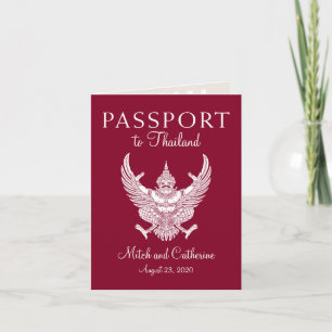 Convite de Passaporte de Casamento Borgonha para a