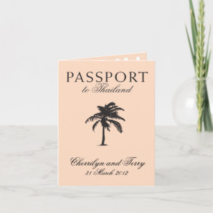 Convite de Passaporte de Casamento para a Tailândi