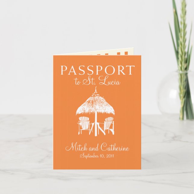 Convite de Passaporte para Casamento em Santa Lúci (Frente)