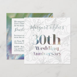 Convite de Pearl Moderno de 30 Casamento