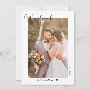 Convite de Peça de Casamento de Elopemento de Foto