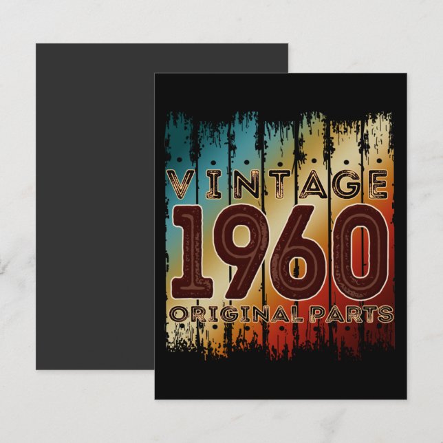 convite de peças originais vintage 1960 (Frente/Verso)