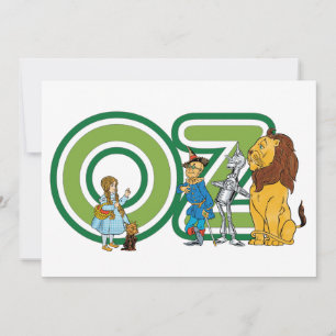 Convite de Personagens Vintage do Mágico de Oz