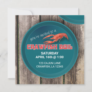 CONVITE DE PETRÓLEO DE CRAWFISH personalizável