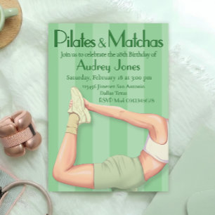 Convite de Pilates e Matchas